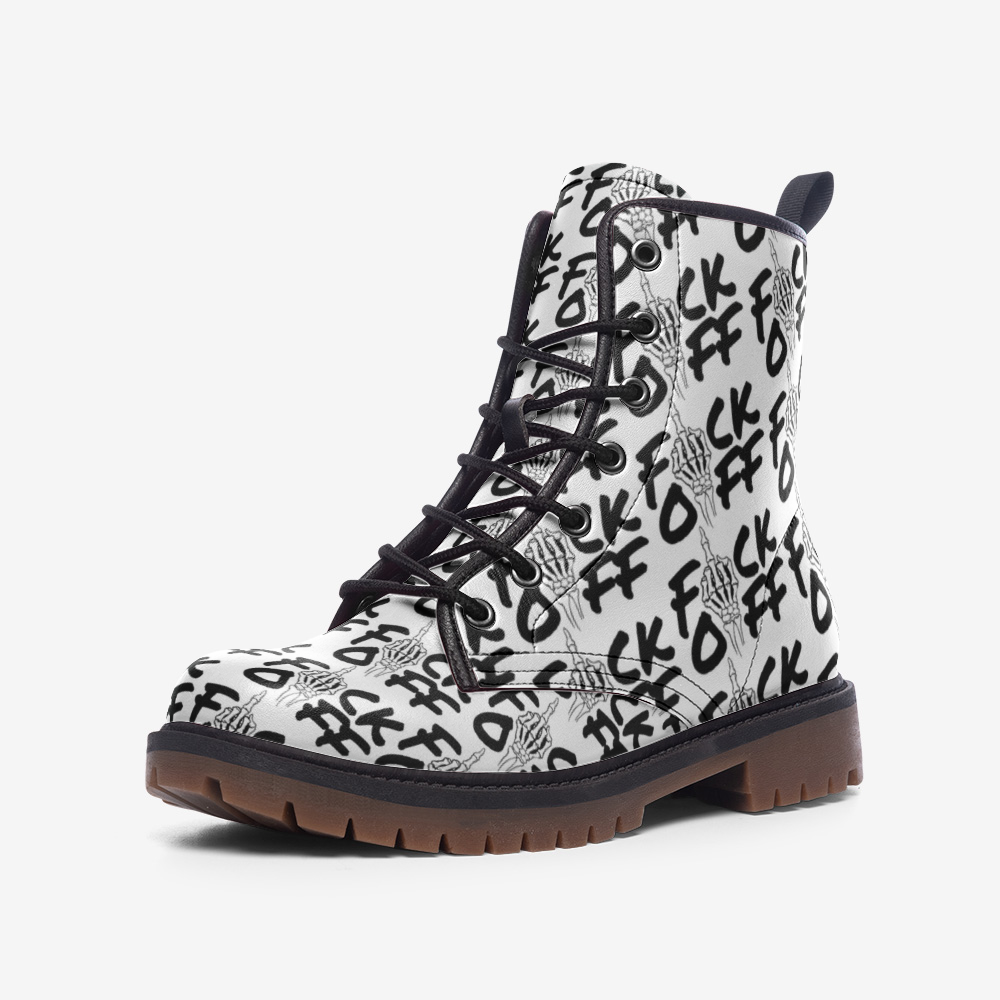 F*CK OFF Casual Leather Lightweight Boots