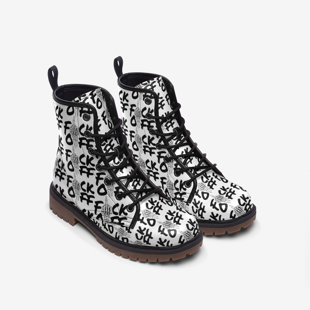 F*CK OFF Casual Leather Lightweight Boots