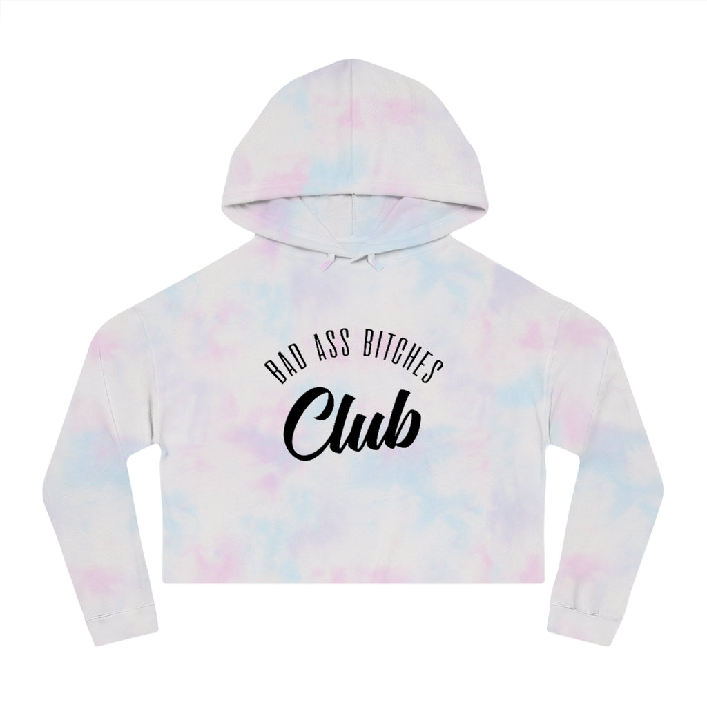 BAD ASS BITCHES CLUB Cropped Hooded Sweatshirt