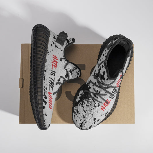 HATE IS THE VIRUS Trendy Mesh Knit Sneakers