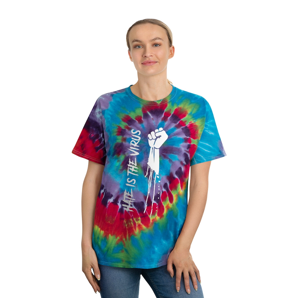 HATE IS THE VIRUS Tie-Dye Tee / Spiral