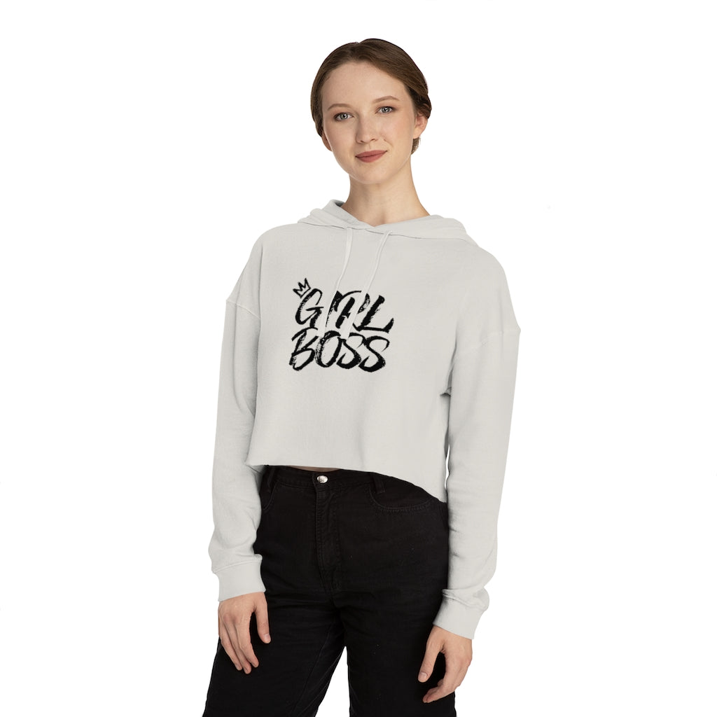 GIRL BOSS Cropped Hooded Sweatshirt