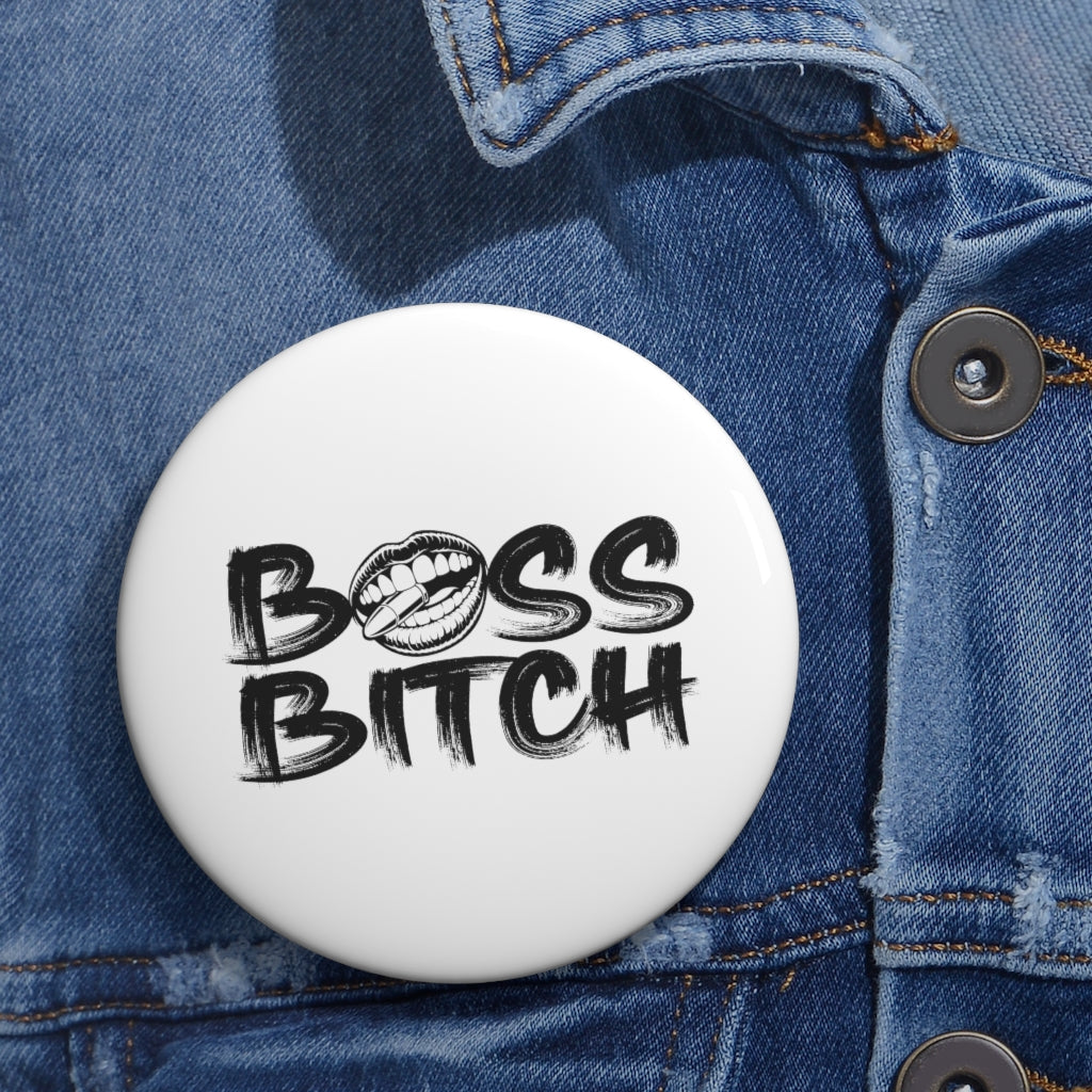 BOSS BITCH BULLET Pin Buttons