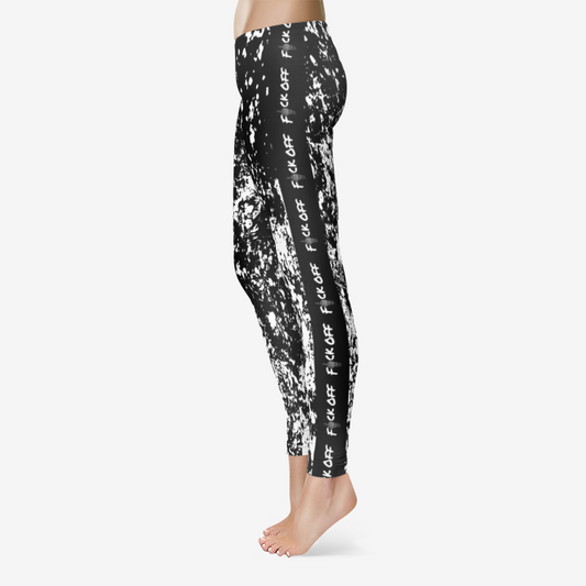 F*CK OFF SPLATTER Temp Control Cotton Leggings