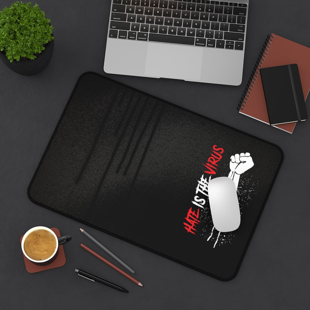 HATE IS THE VIRUS DRIP Desk Mat