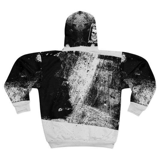 GRUMPY GUYS CLUB SKULL STRIPE Zip Hoodie