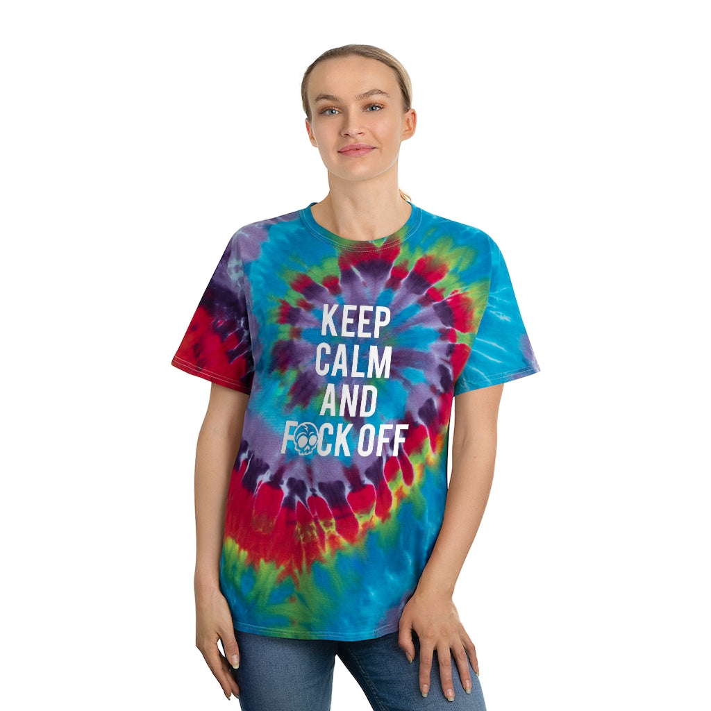 KEEP CALM AND F*CK OFF Tie-Dye Tee / Spiral