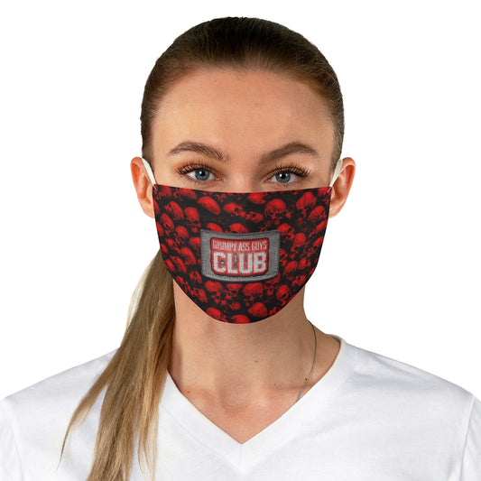 GRUMPY ASS GUYS CLUB RED SKULL Fabric Face Mask