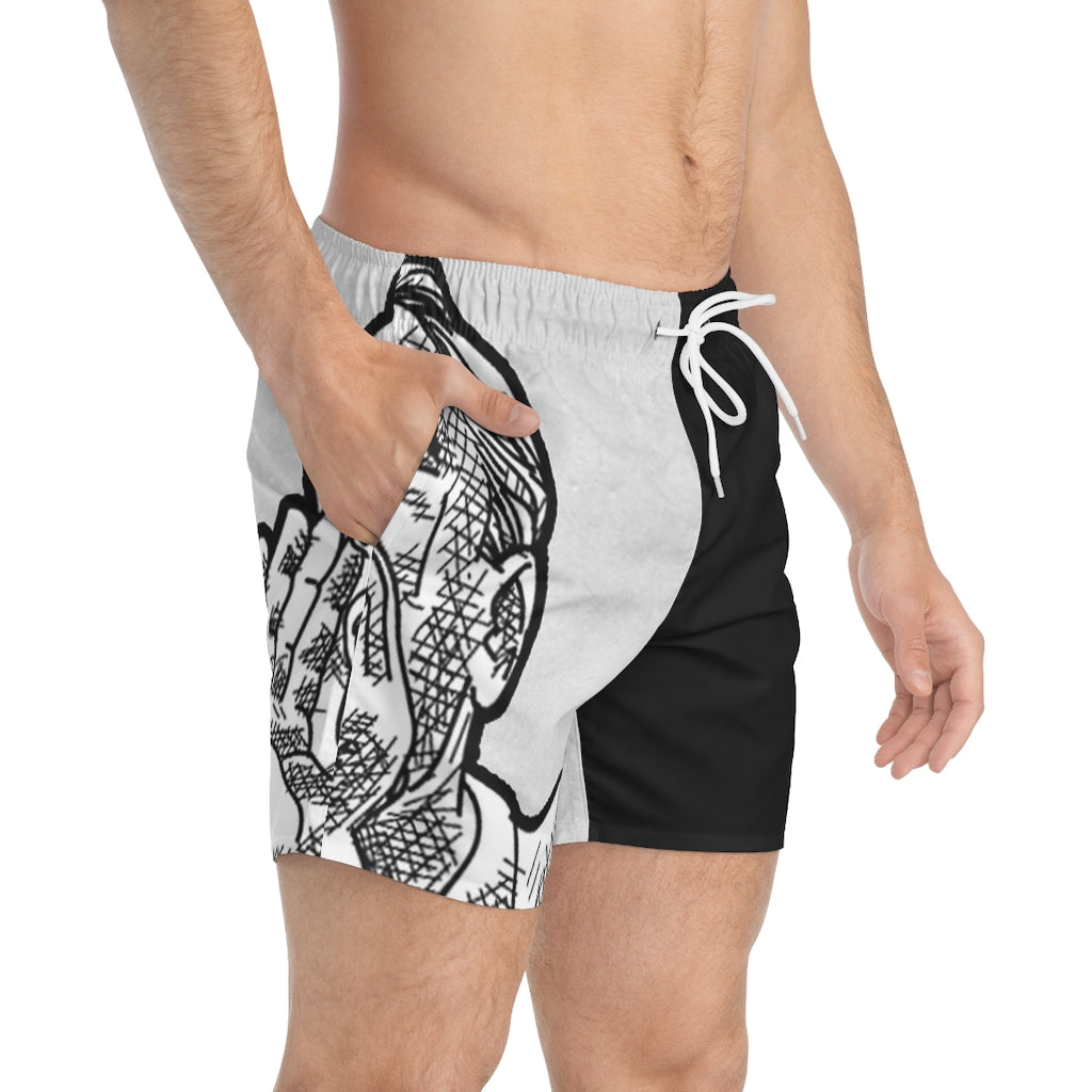 GRUMPY GUYS SCREAM Swim Trunks