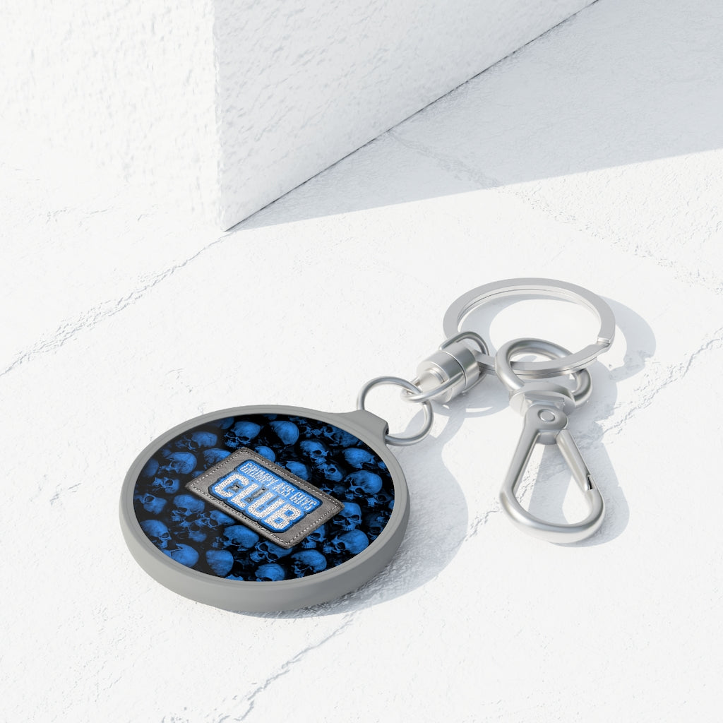 GRUMPY ASS GUYS CLUB BLUE SKULL Key Fob