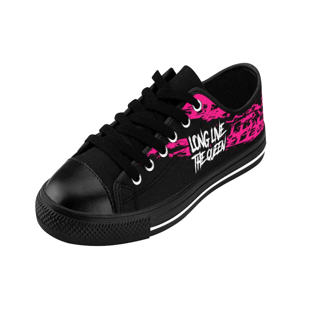 LONG LIVE THE QUEEN BLACK SOLE Women's Low Tops