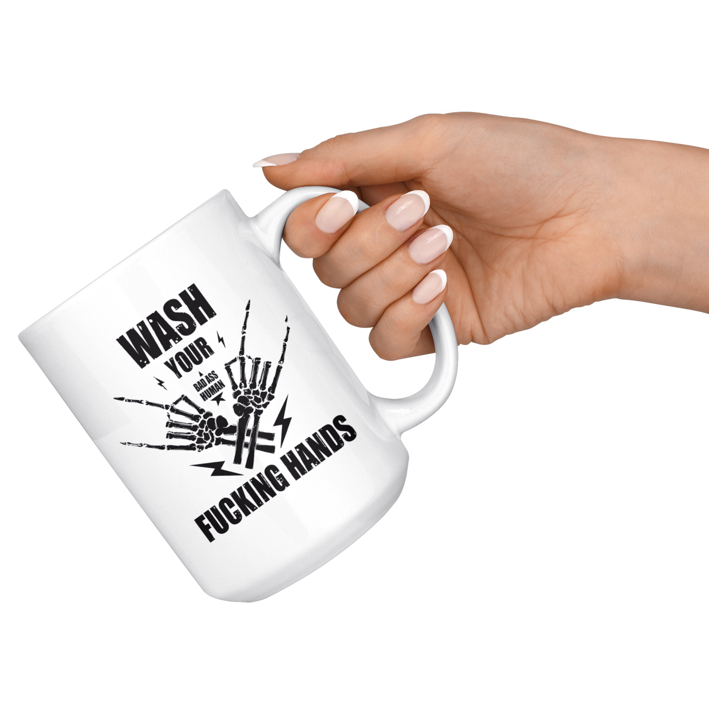 WASH YOUR ROCK HANDS MUG