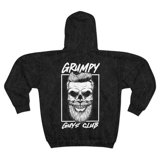 GRUMPY GUYS CLUB SKULL RUGGED Zip Hoodie