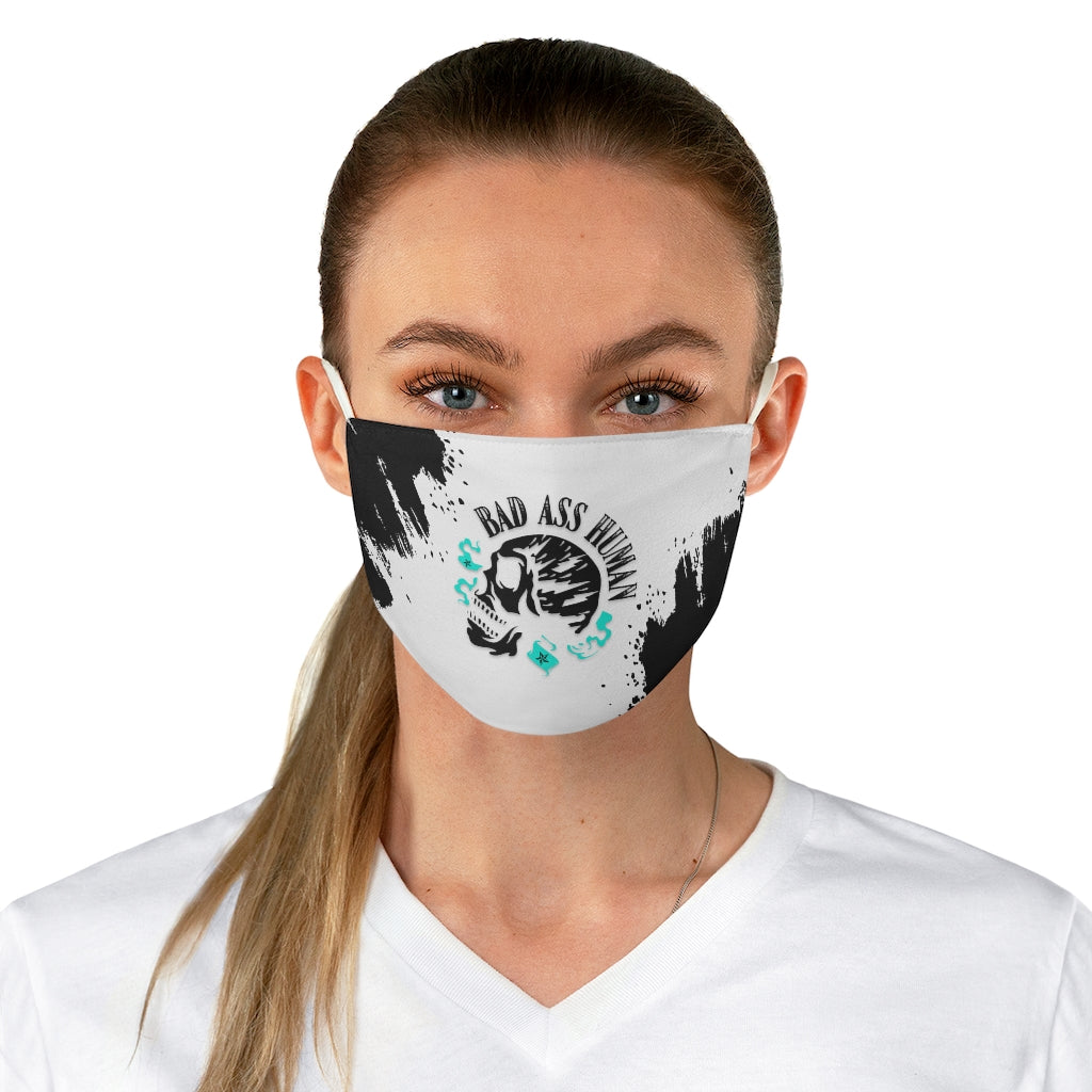 BAD ASS HUMAN MOHAWK Fabric Face Mask