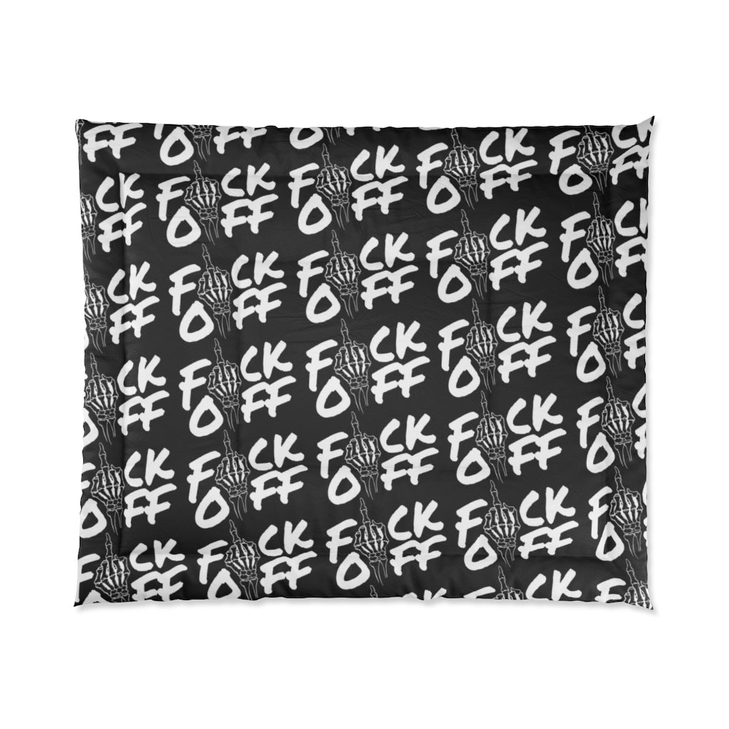 F*CK OFF BLACK Comforter