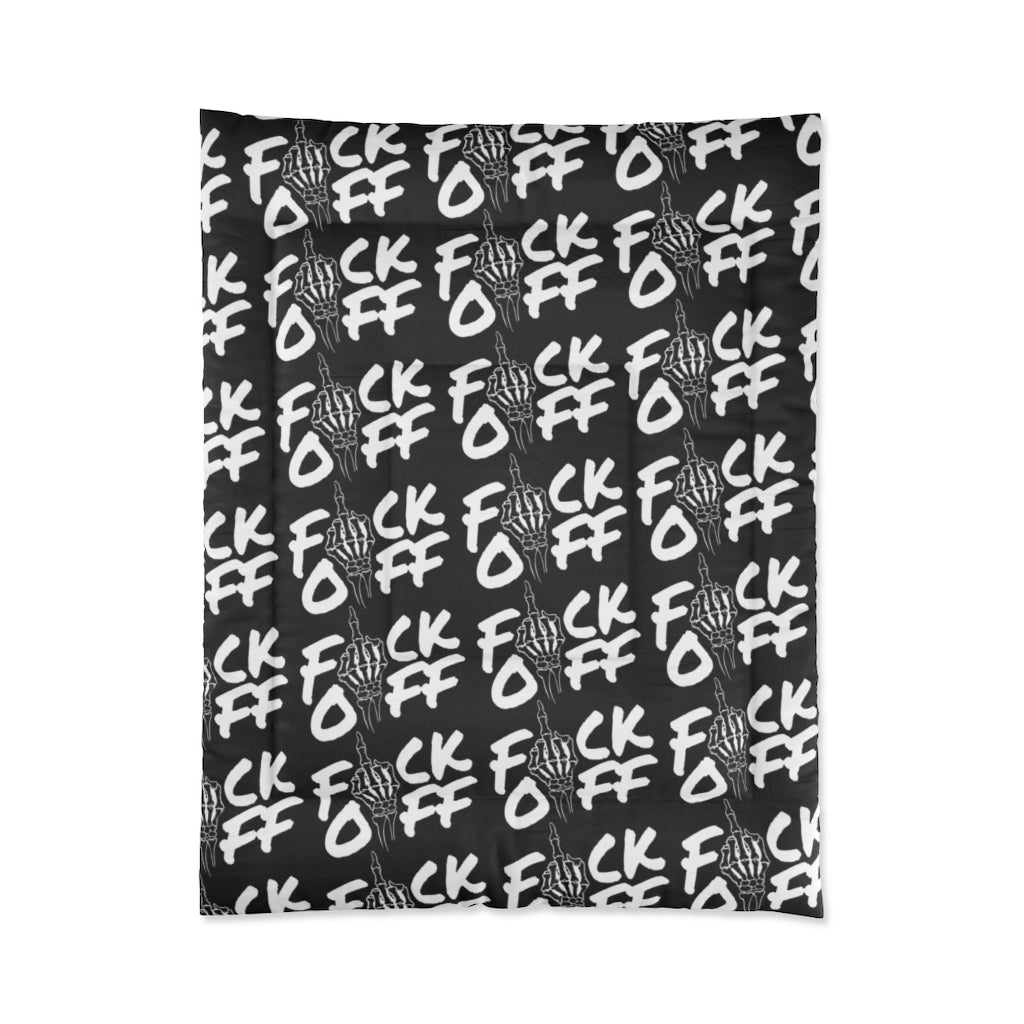 F*CK OFF BLACK Comforter