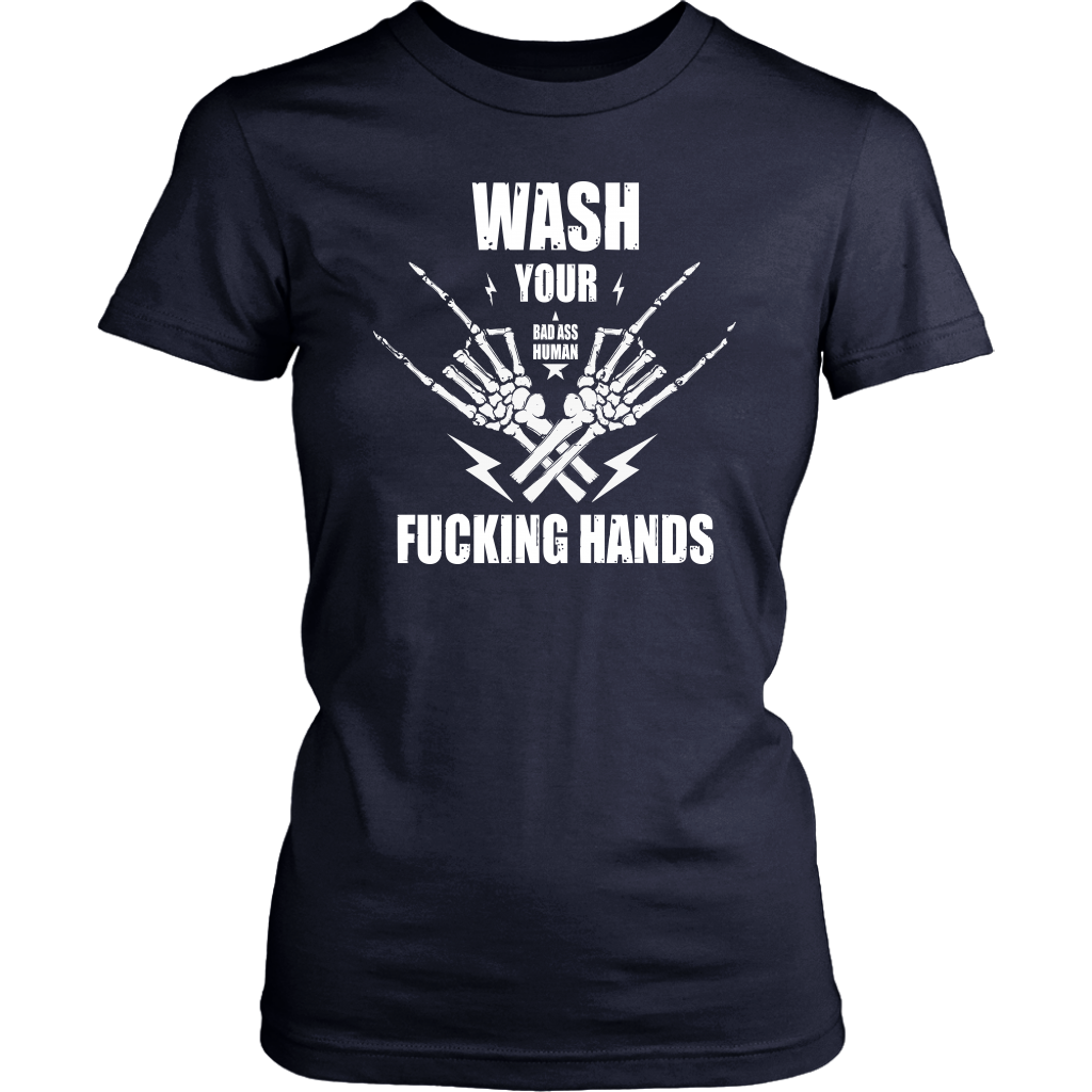 WASH YOUR ROCK HANDS WOMEN TSHIRT