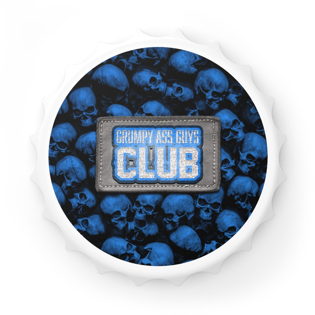 GRUMPY ASS GUYS CLUB BLUE SKULL Bottle Opener