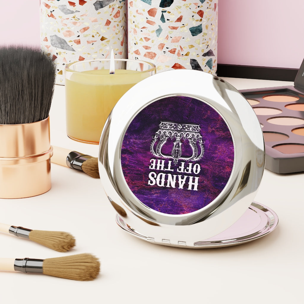 HANDS OFF THE CROWN Compact Travel Mirror