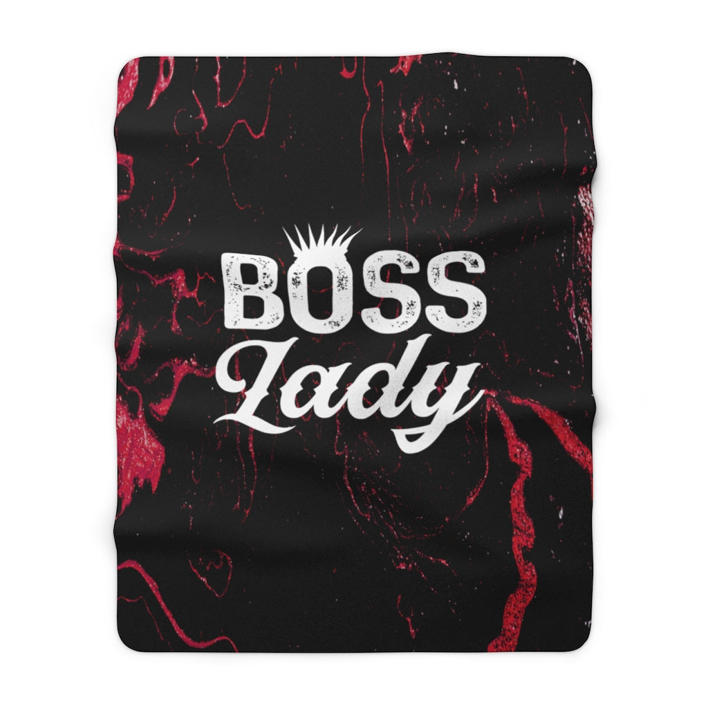 BOSS LADY Sherpa Fleece Blanket