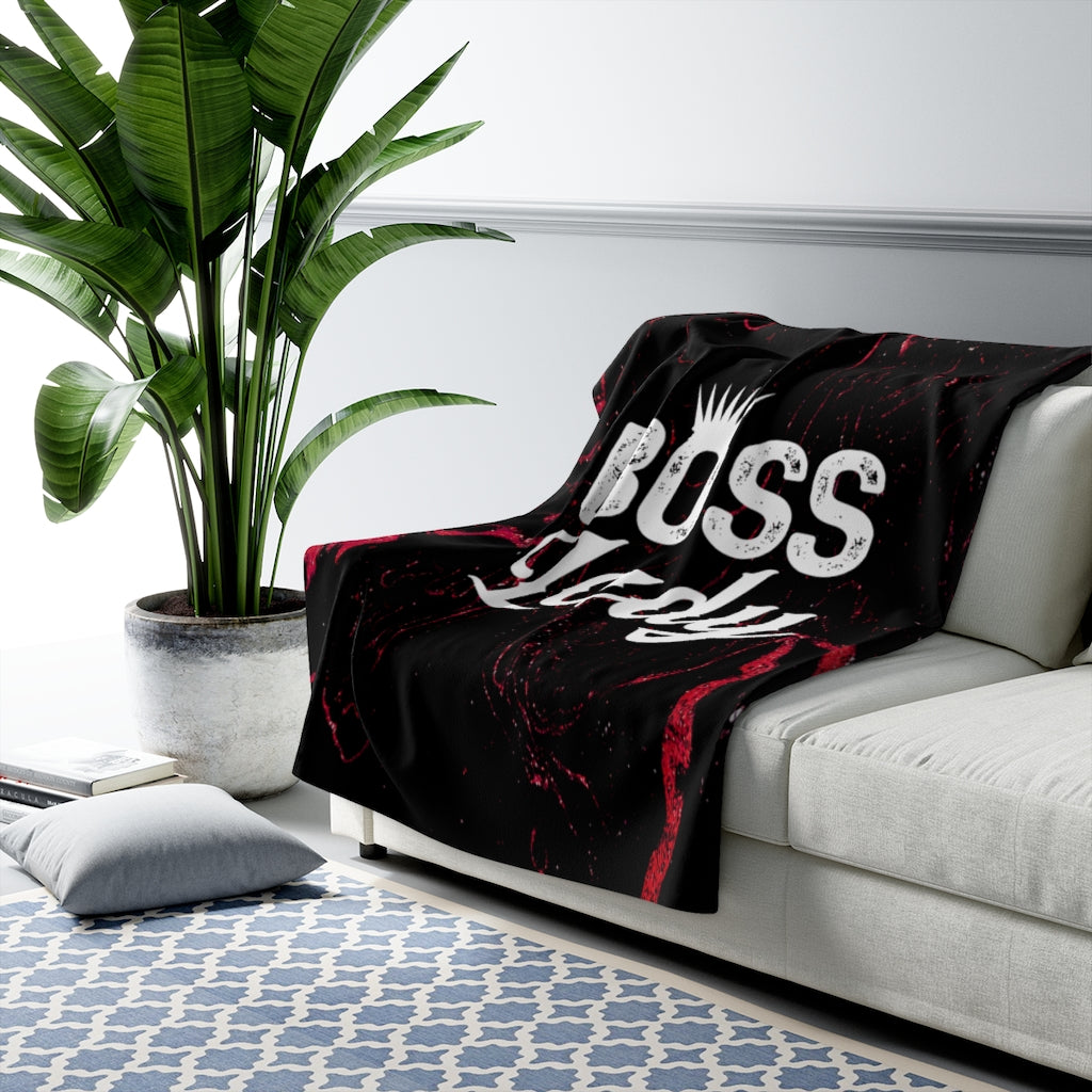 BOSS LADY Sherpa Fleece Blanket