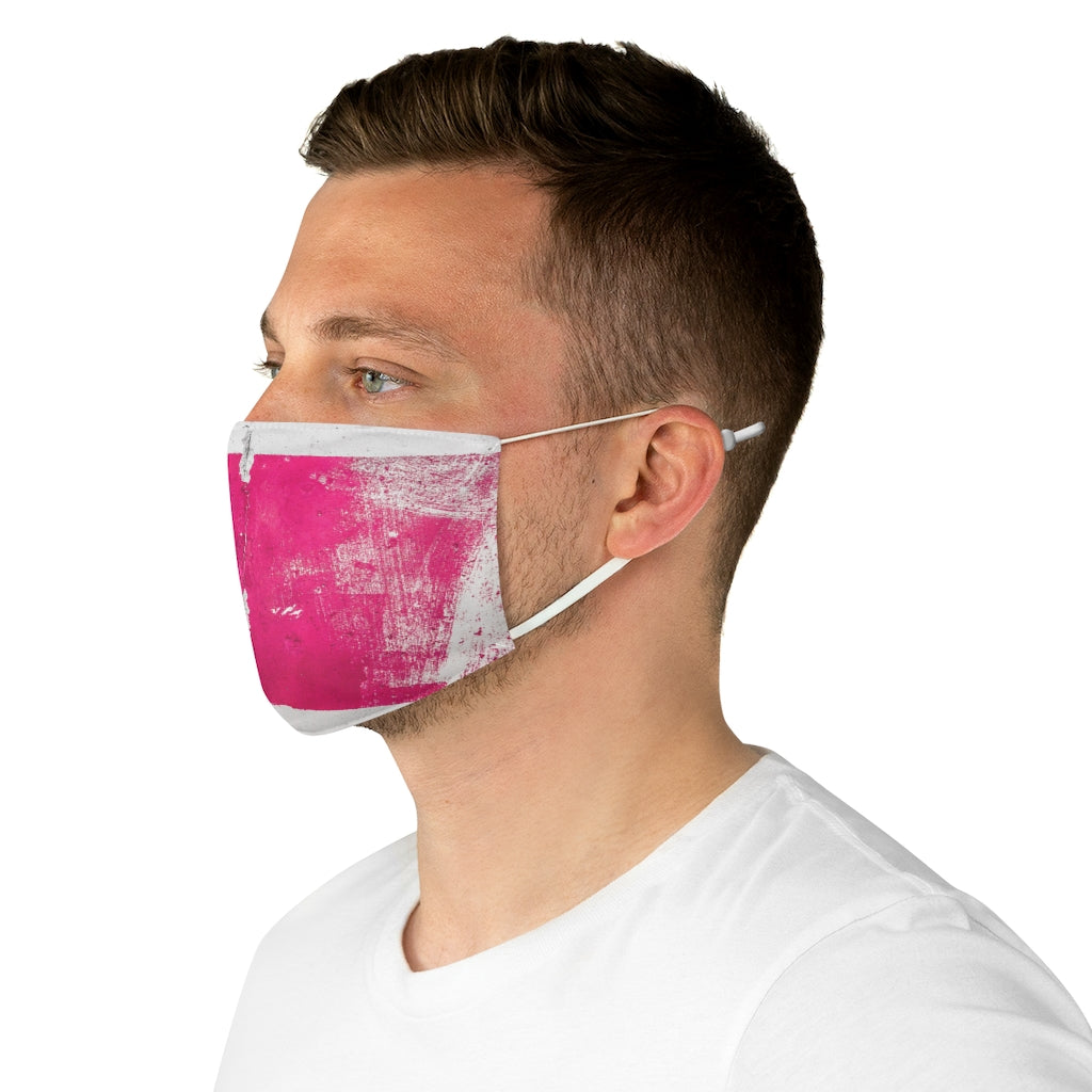 LONG LIVE THE QUEEN PINK GRUNGE Fabric Face Mask