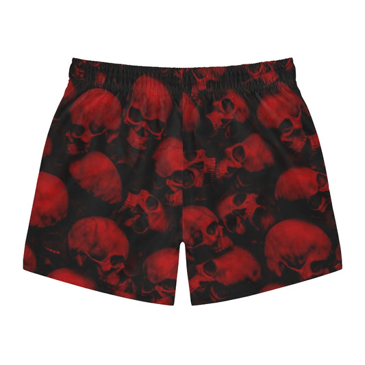 GRUMPY ASS GUYS CLUB RED SKULLS Swim Trunks
