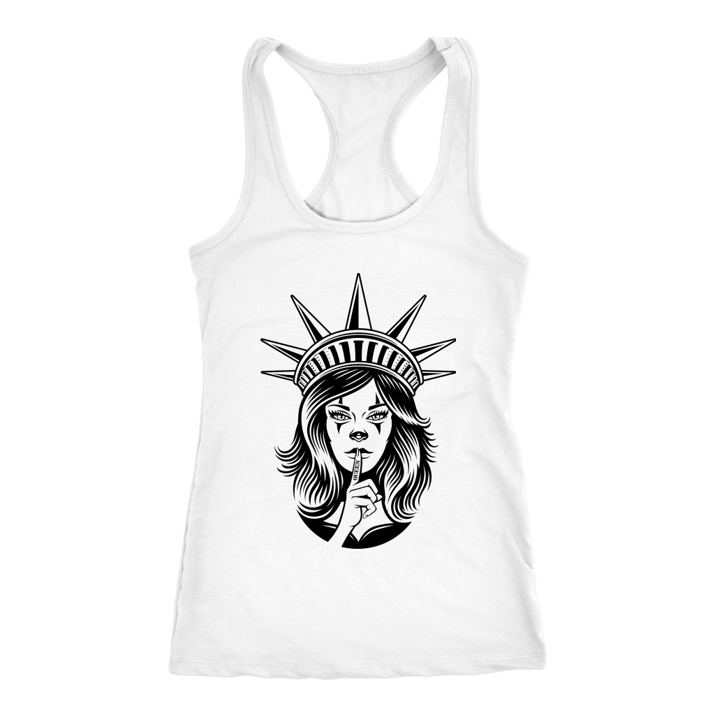 LISTEN TO THE QUEEN WHITE EDITION RACERBACK TANK