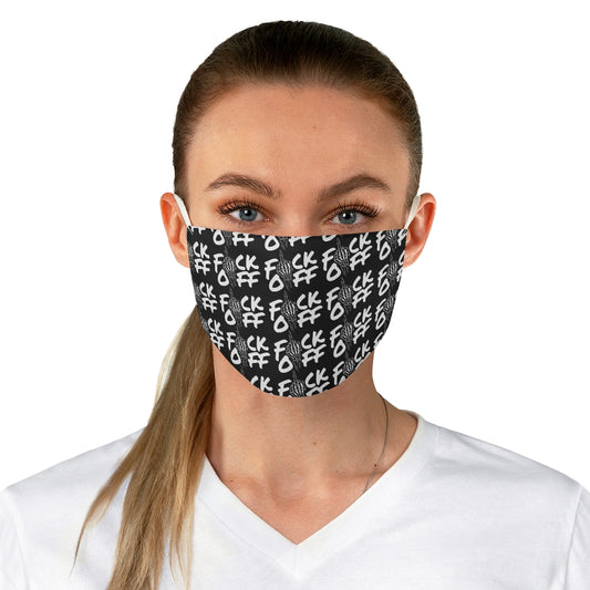 F*CK OFF AOP BLACK Fabric Face Mask