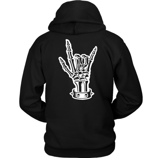 BAD ASS HUMAN SKULL ROCK HOODIE