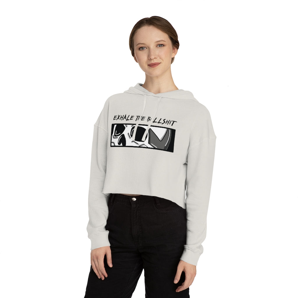 EXHALE THE BULLSHIT Cropped Hooded Sweatshirt