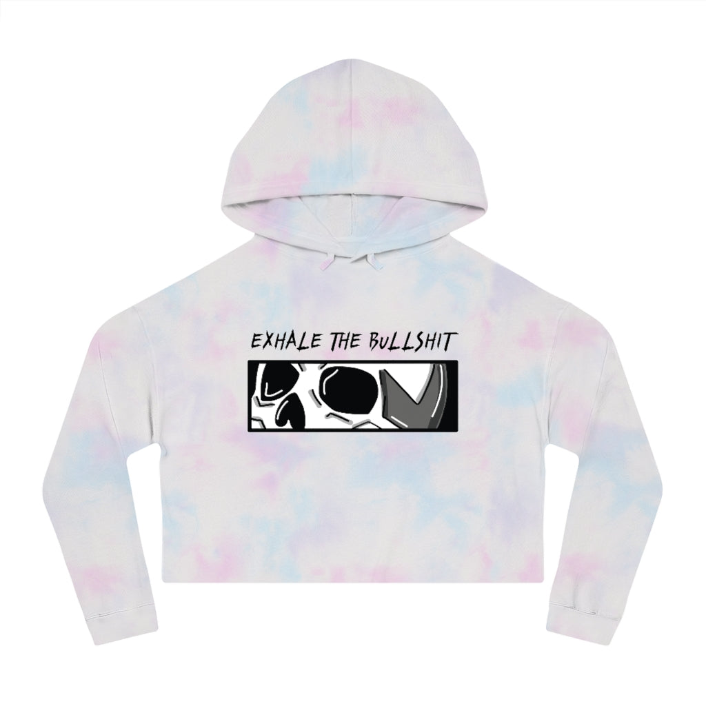 EXHALE THE BULLSHIT Cropped Hooded Sweatshirt