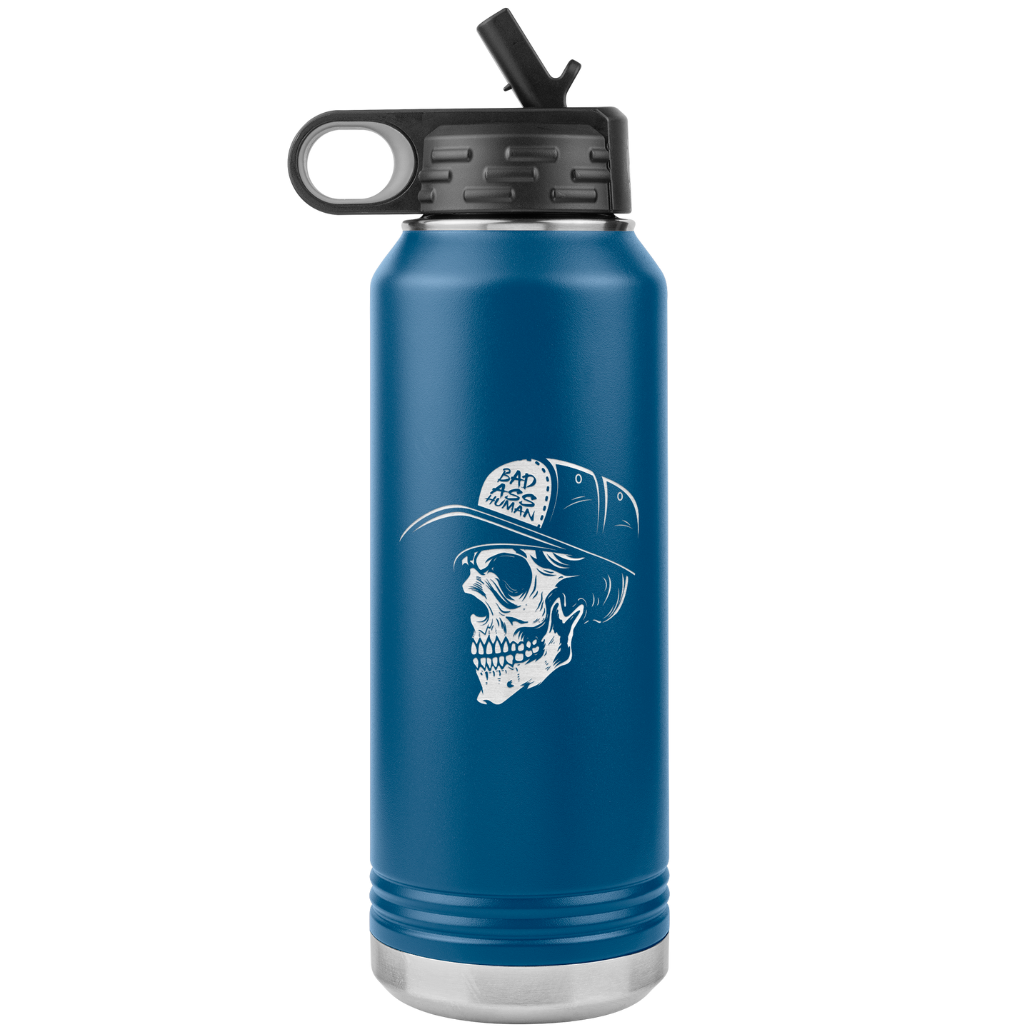 BAD ASS HUMAN SKULL CAP 32 0Z WATER BOTTLE