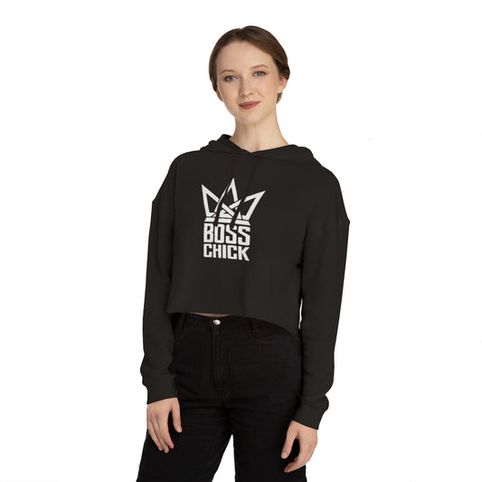 BOSS CHICK Cropped Hooded Sweatshirt