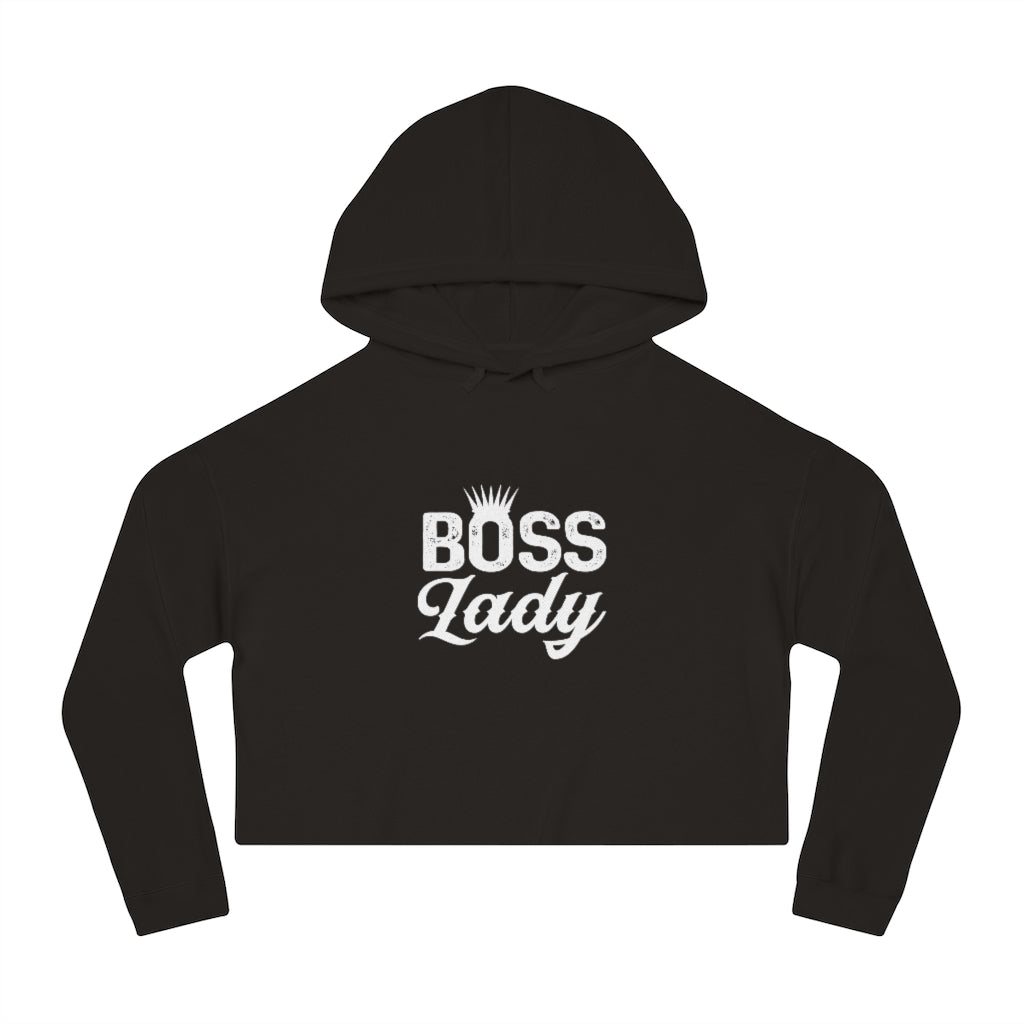 BOSS LADY Cropped Hooded Sweatshirt