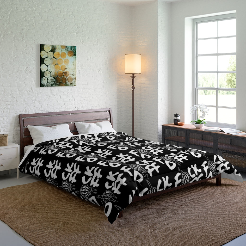 F*CK OFF BLACK Comforter