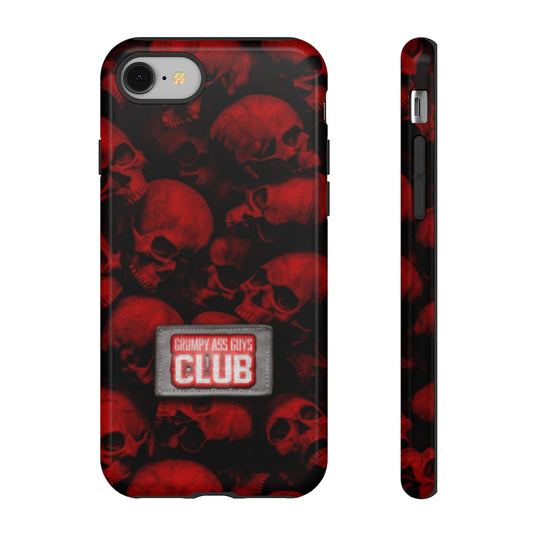 GRUMPY ASS GUYS CLUB RED SKULL Tough Phone Case