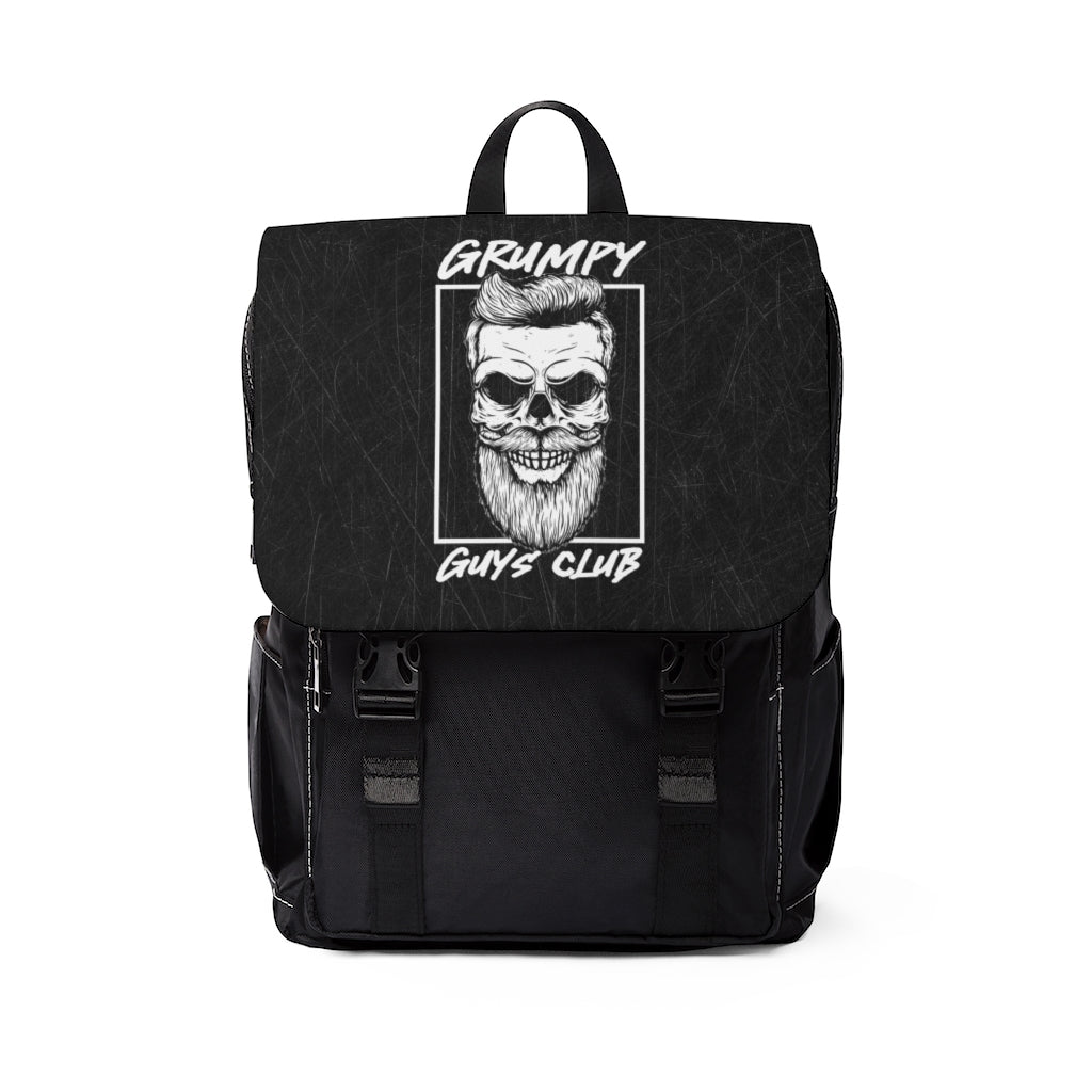 GRUMPY GUYS CLUB SKULL Casual Shoulder Backpack