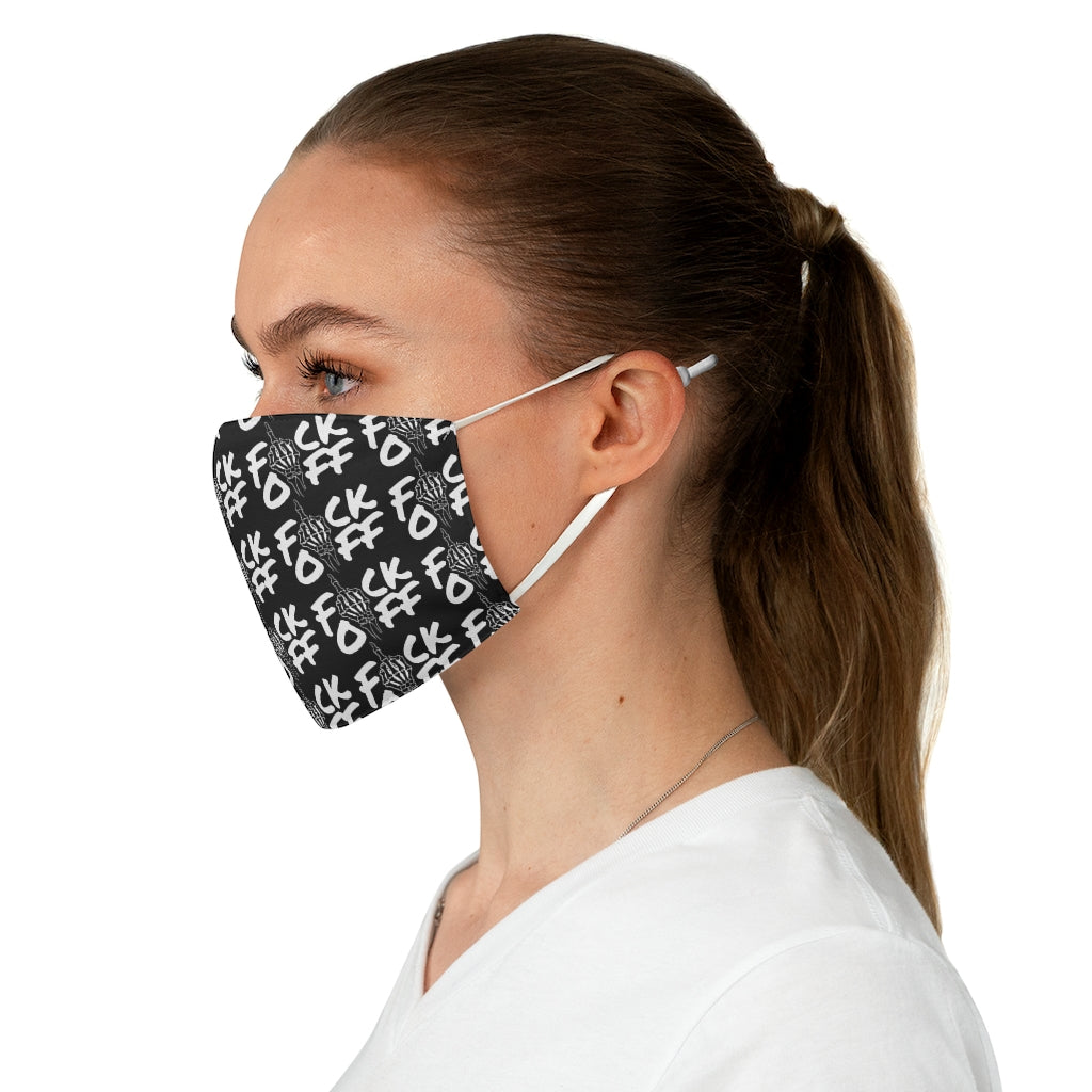 F*CK OFF AOP BLACK Fabric Face Mask