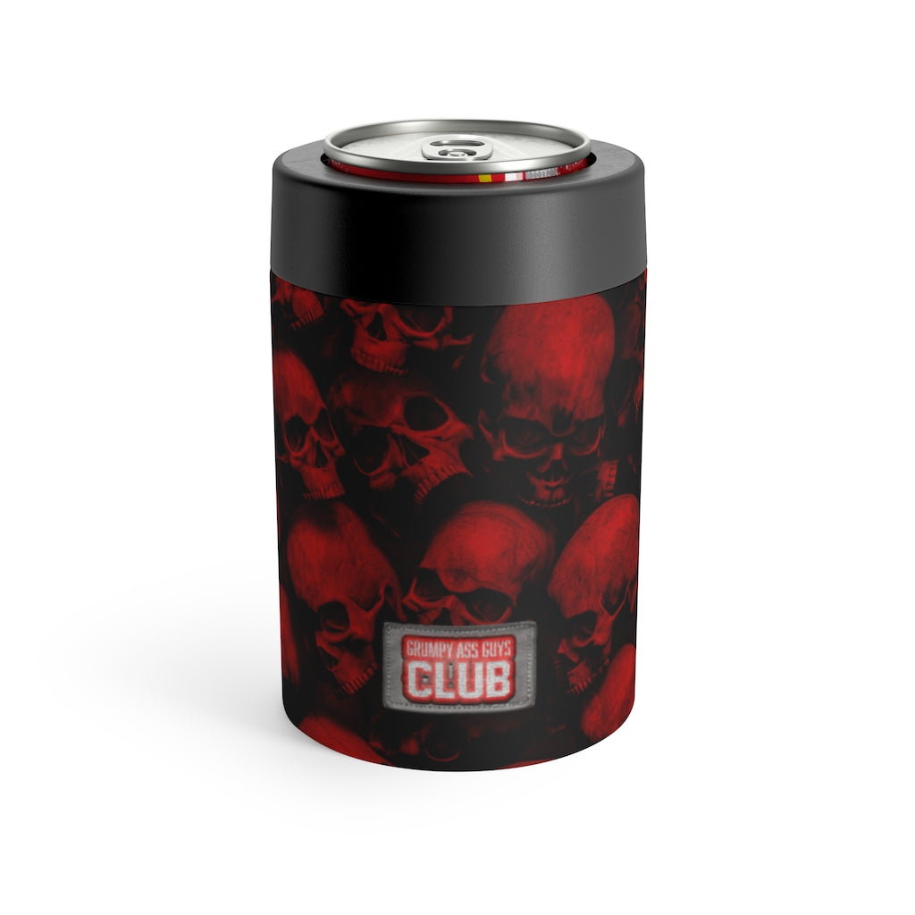 GRUMPY ASS GUYS CLUB RED SKULL Can Holder