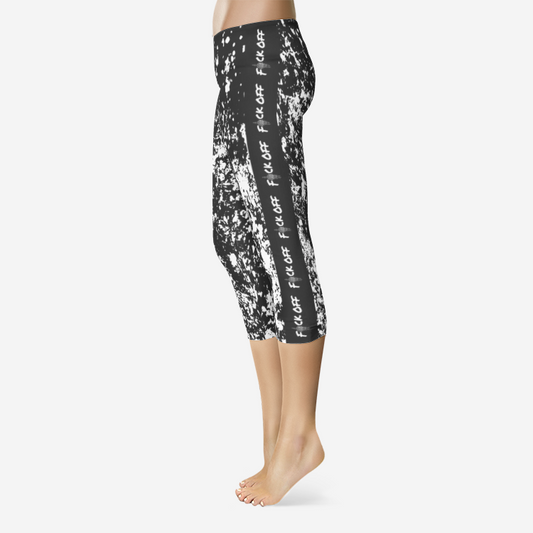 F*CK OFF SPLATTER Capri Leggings