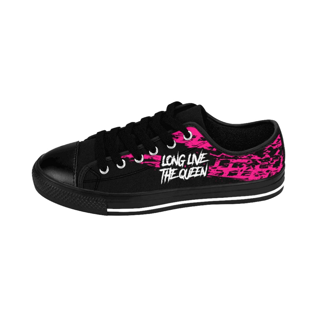 LONG LIVE THE QUEEN BLACK SOLE Women's Low Tops