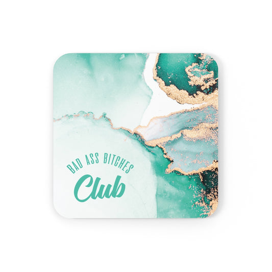 BAD ASS BITCHES CLUB Corkwood Coaster Set