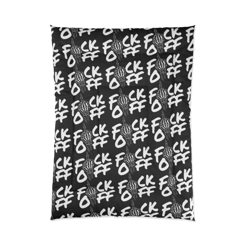 F*CK OFF BLACK Comforter
