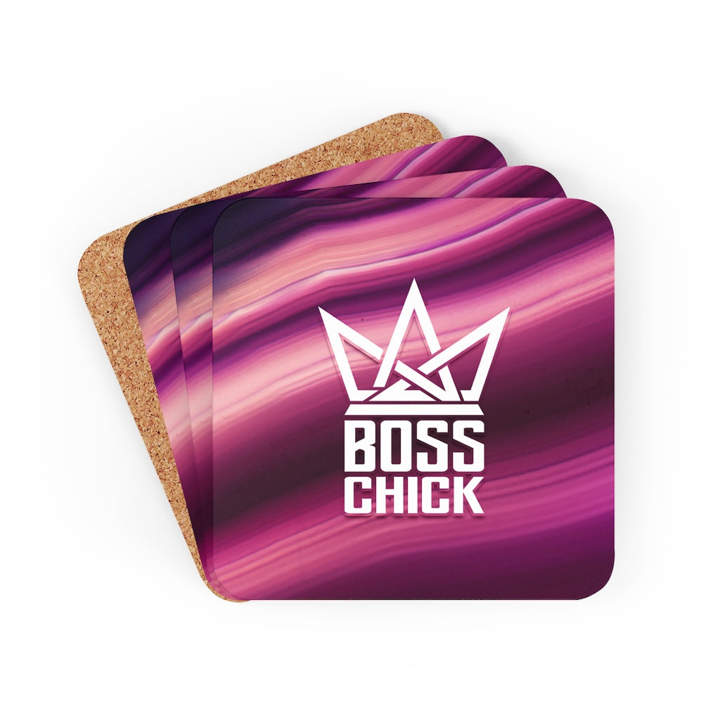 BOSS CHICK Corkwood Coaster Set