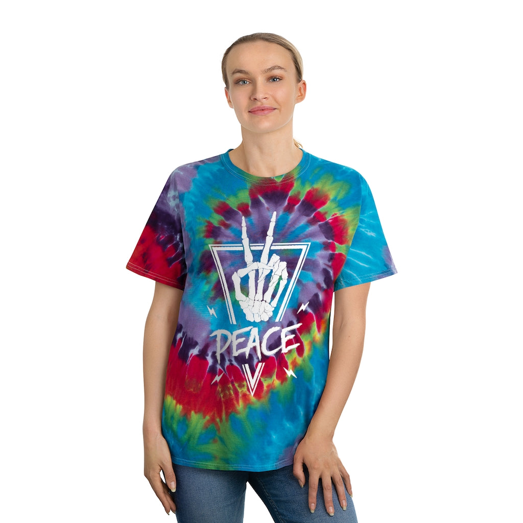 PEACE OUT Tie-Dye Tee / Spiral