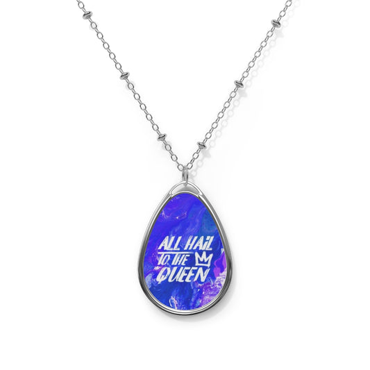 ALL HAIL TO THE QUEEN Oval Necklace