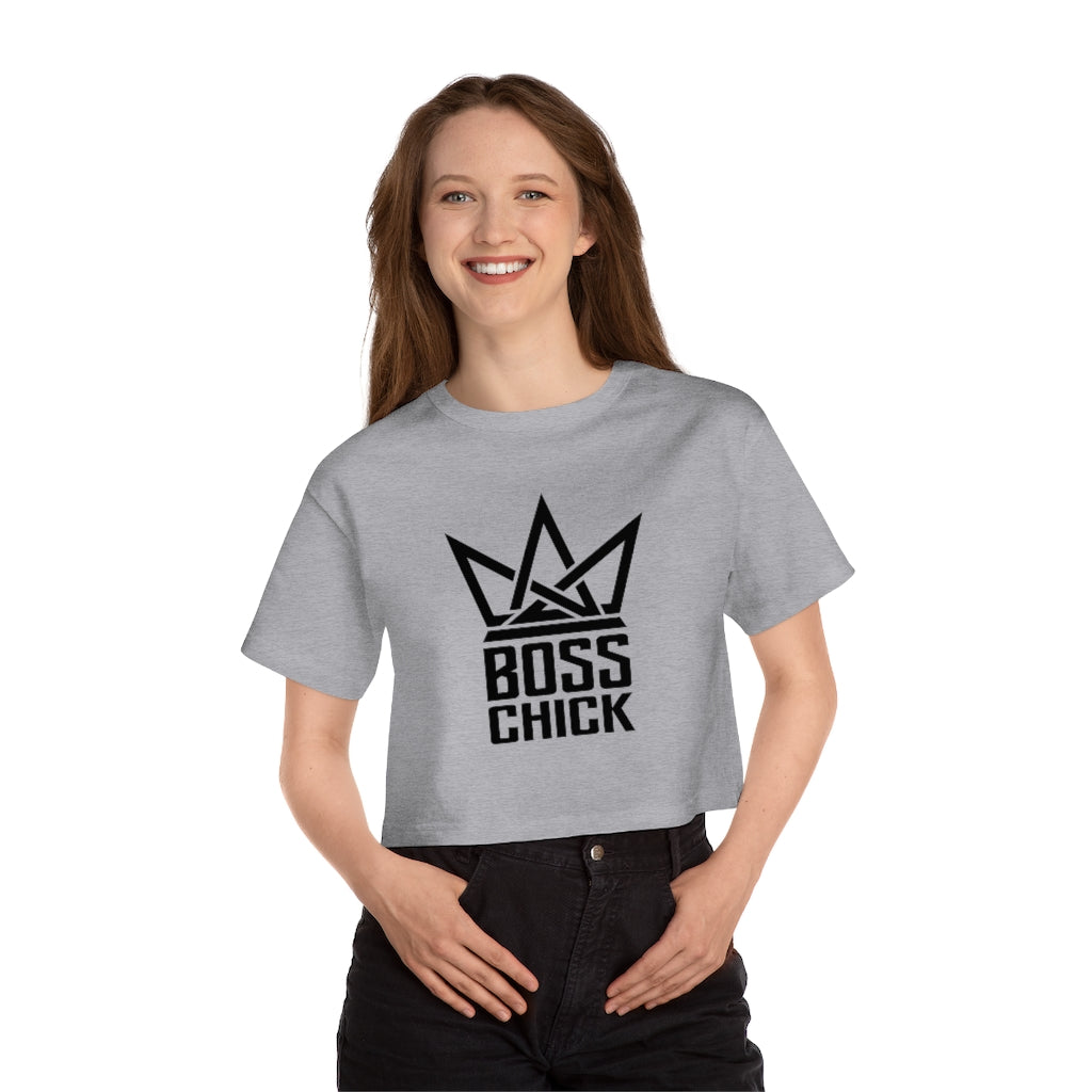 BOSS CHICK Champion Women's Heritage Cropped T-Shirt