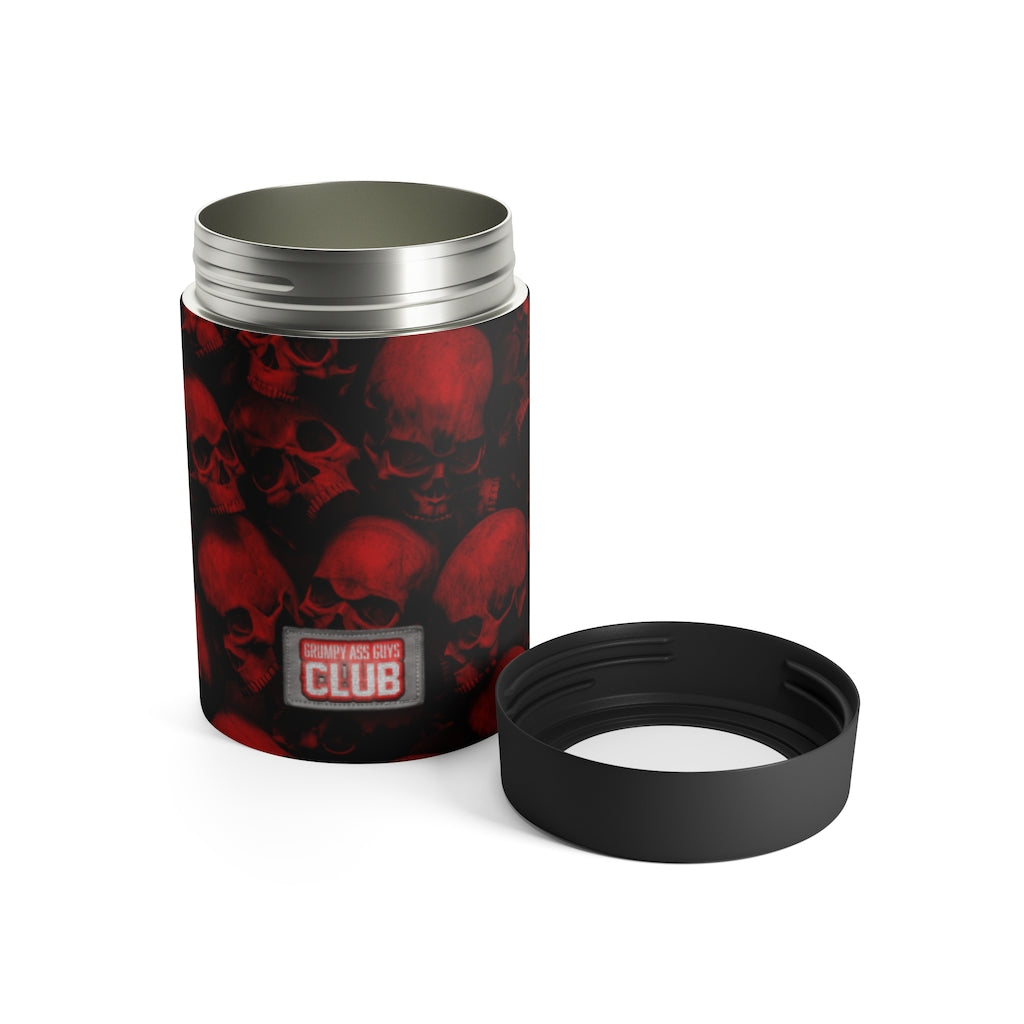 GRUMPY ASS GUYS CLUB RED SKULL Can Holder
