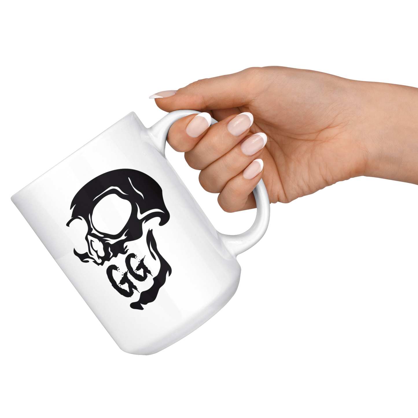 GRUMPY GUY CREEPY SKULL MUG